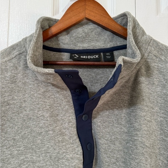 Dri Duck DRI Men’s Long Sleeve 1/4 button Denali Mountain Fleece Pullover 4XL - Picture 5 of 12